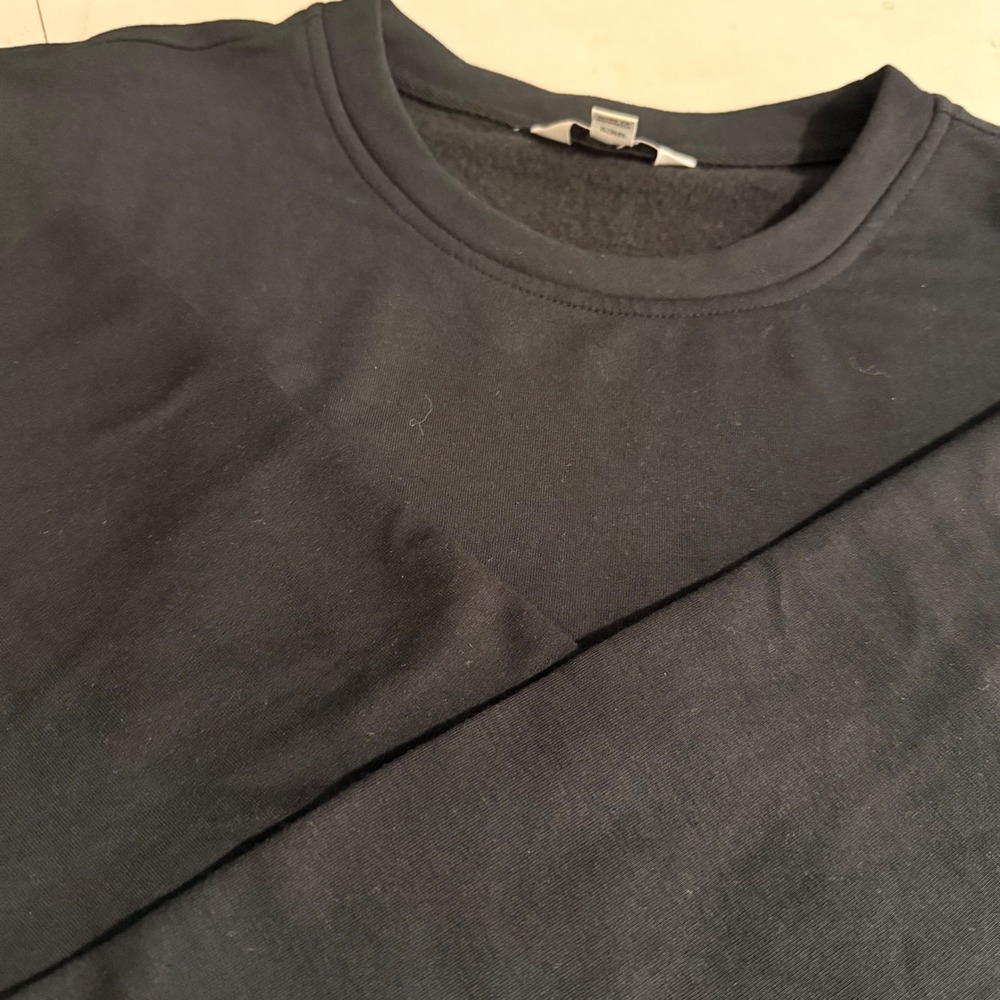 Orvis Classic Collection Black Crewneck Fleece Pullover Sweatshirt L 1529686